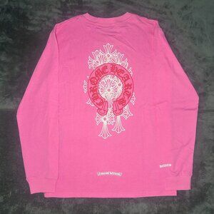 Chrome Hearts Long Sleeve T Shirt Pink Size Small